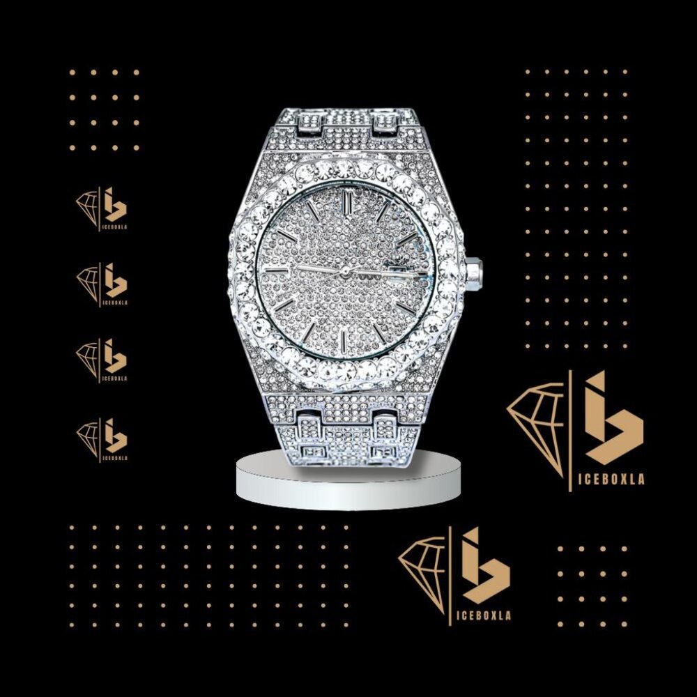 Milano Iced Luxury Watch – Fully Iced-Out Stainless Steel Timepiece